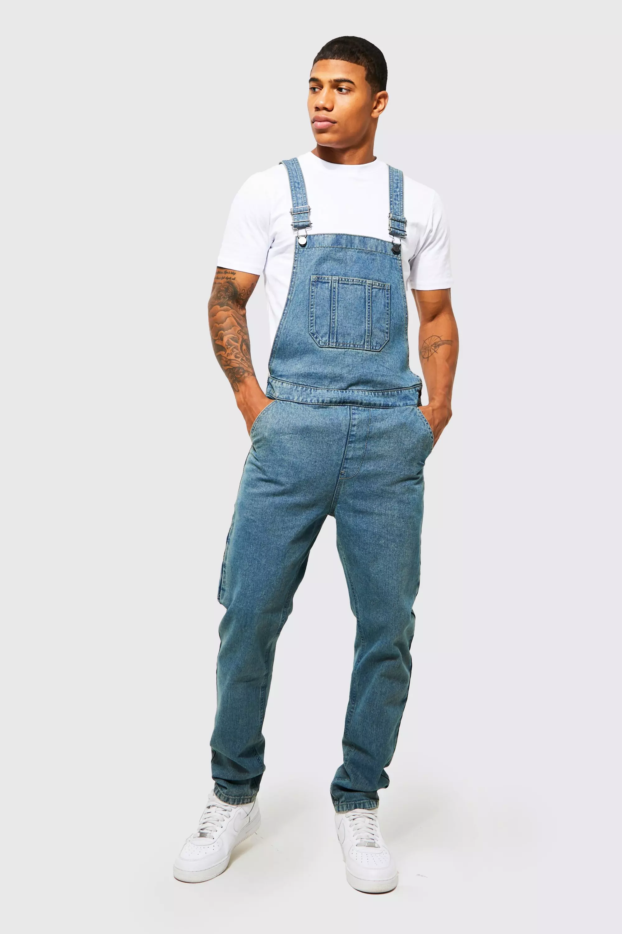 Skinny fit clearance overalls mens